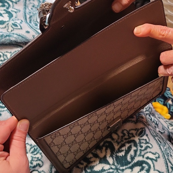 Gucci brown and tan signature charry mar handbag - Picture 5 of 16